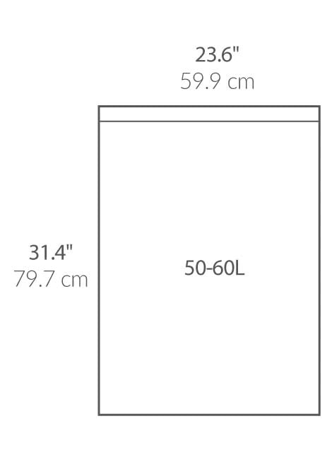 simplehuman Code P Custom Fit Bin Liners - 60L Capacity, White Plastic, 20 Count 8