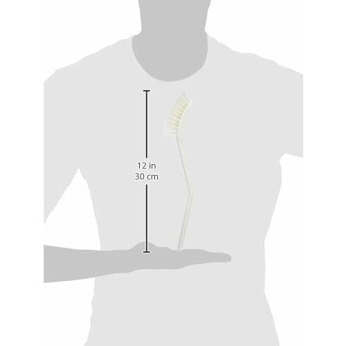 Vikan 42875 Coarse/Fine Sweep Dish Brush - Durable Plastic, White 7