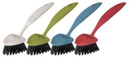 Greener Cleaner Pot and Pan Brush - Integrated Scraper, Tough Bristles | Dishwasher Safe 5