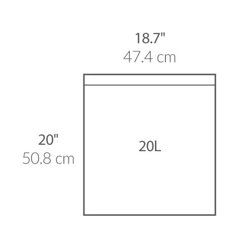 simplehuman Code E Custom Fit Bin Liners - 20 Litre Capacity, White Plastic, 60 Count (Pack of 3) 7