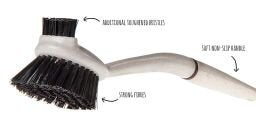 Greener Cleaner Long-Arm Dish Brush - Tackles Caked-On Food | Dishwasher Safe | Eco-Friendly