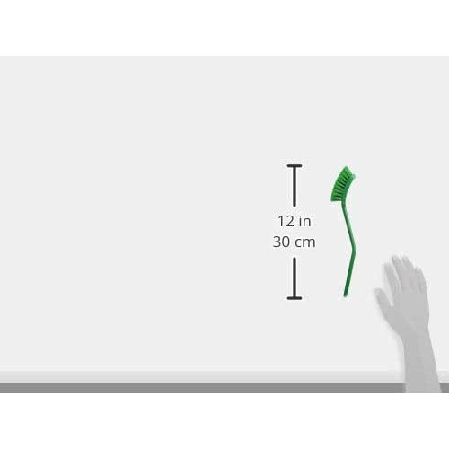 Vikan 42872 Fine Sweep Dish Brush - Green, 11" | Polypropylene, Polyester Bristle | Includes Scraper 9