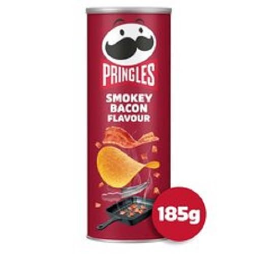 Pringles Smokey Bacon Flavour Crisps Multipack - 3 x 185g Tubes 3
