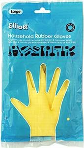Elliott Household Cleaning Gloves - Extra Long Cuff, Tear Resistant | Yellow, Large