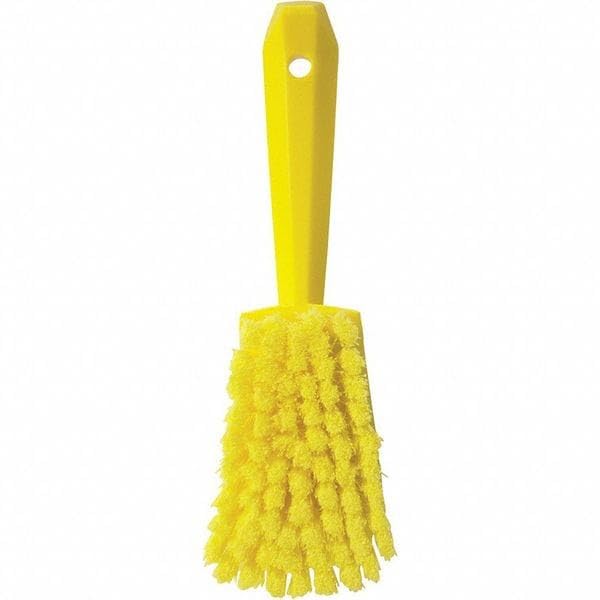 Vikan Hand Brush - Soft/Split Bristles, Ergonomic Handle | Yellow, 279mm 2