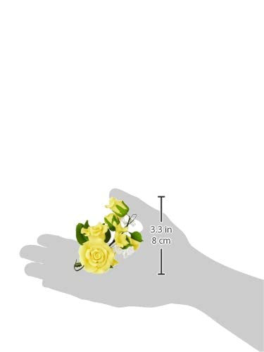Culpitt Yellow Rose Flower Spray Cake Topper - 145mm Floral Decoration 3