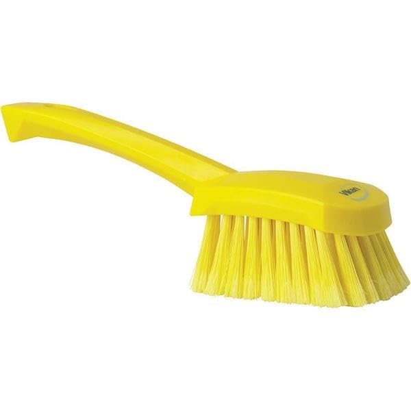 Vikan Hand Brush - Soft/Split Bristles, Ergonomic Handle | Yellow, 279mm 3