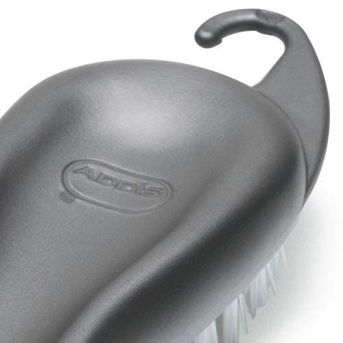 Addis Plastic Floor Scrub Brush with Scraper - Metallic Silver 4