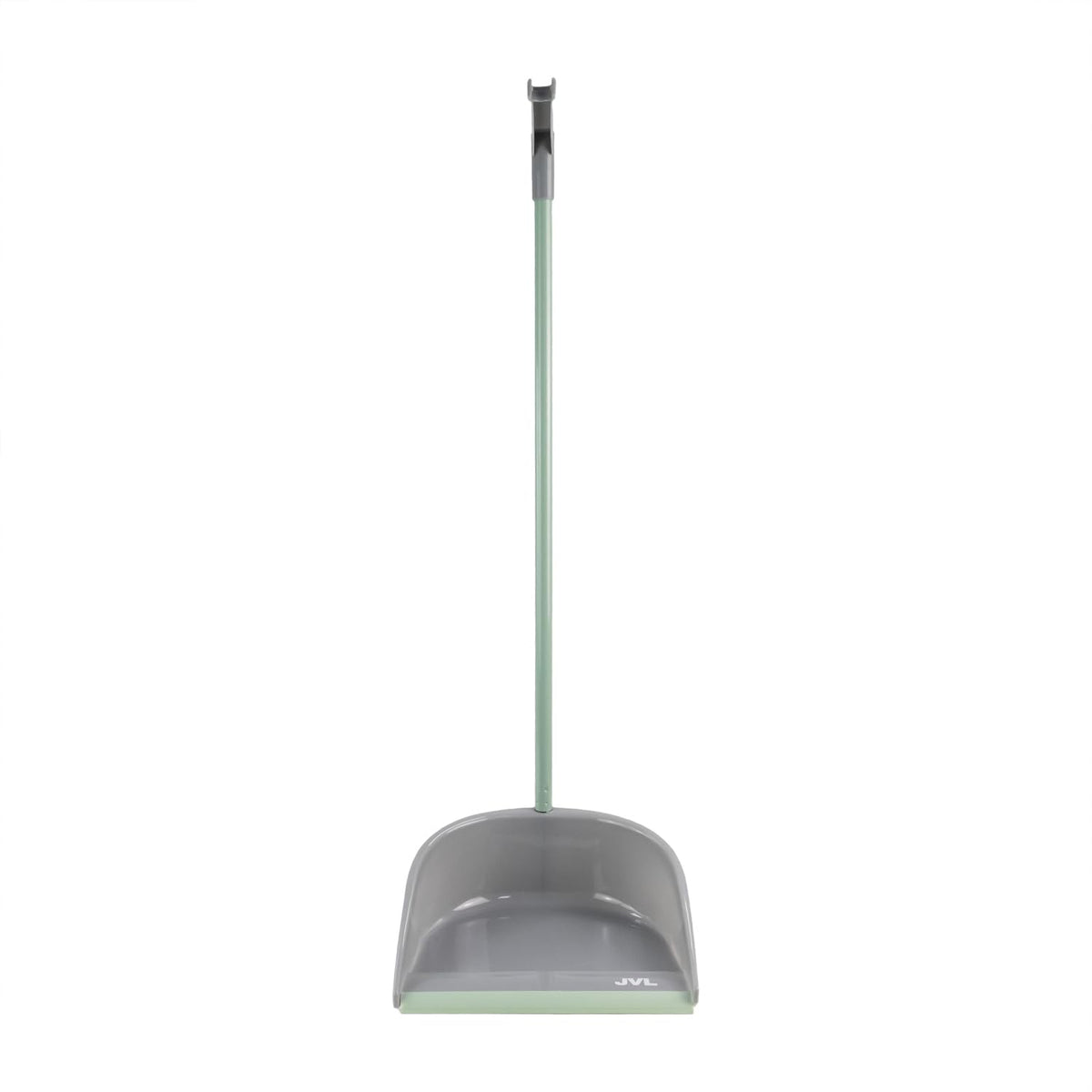 JVL Long Handle Dustpan and Brush Set - Upright Stand-Up Cleaning | Grey | H:84cm 5
