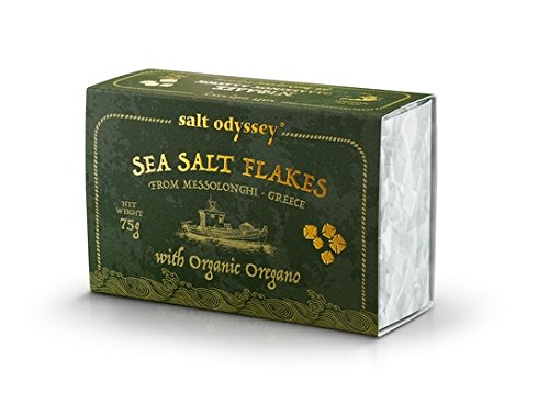 Salt Odyssey Greek Sea Salt Flakes with Organic Oregano 75g (Pack of 3)