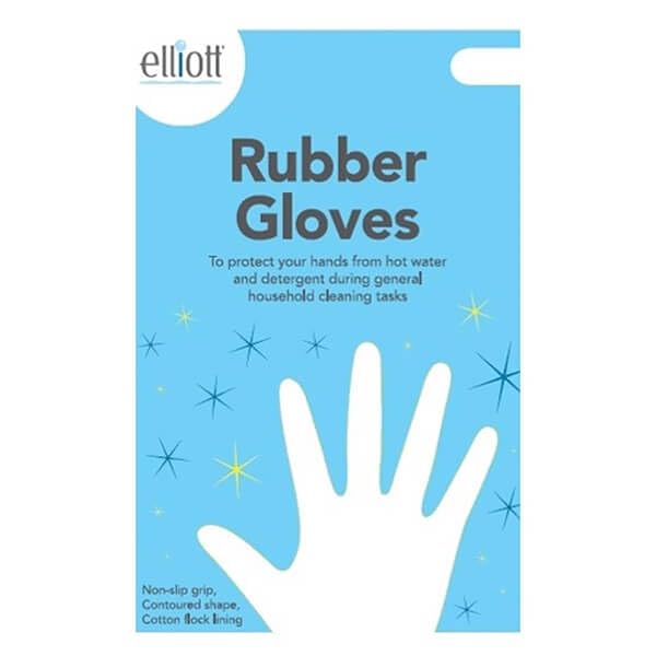 Elliott Household Cleaning Gloves - Extra Long Cuff, Rubber, Yellow, Size S