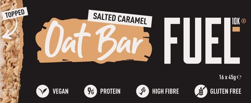 FUEL10K Salted Caramel Oat Bars - 9g Protein | 45g Bar | 16 Pack 4