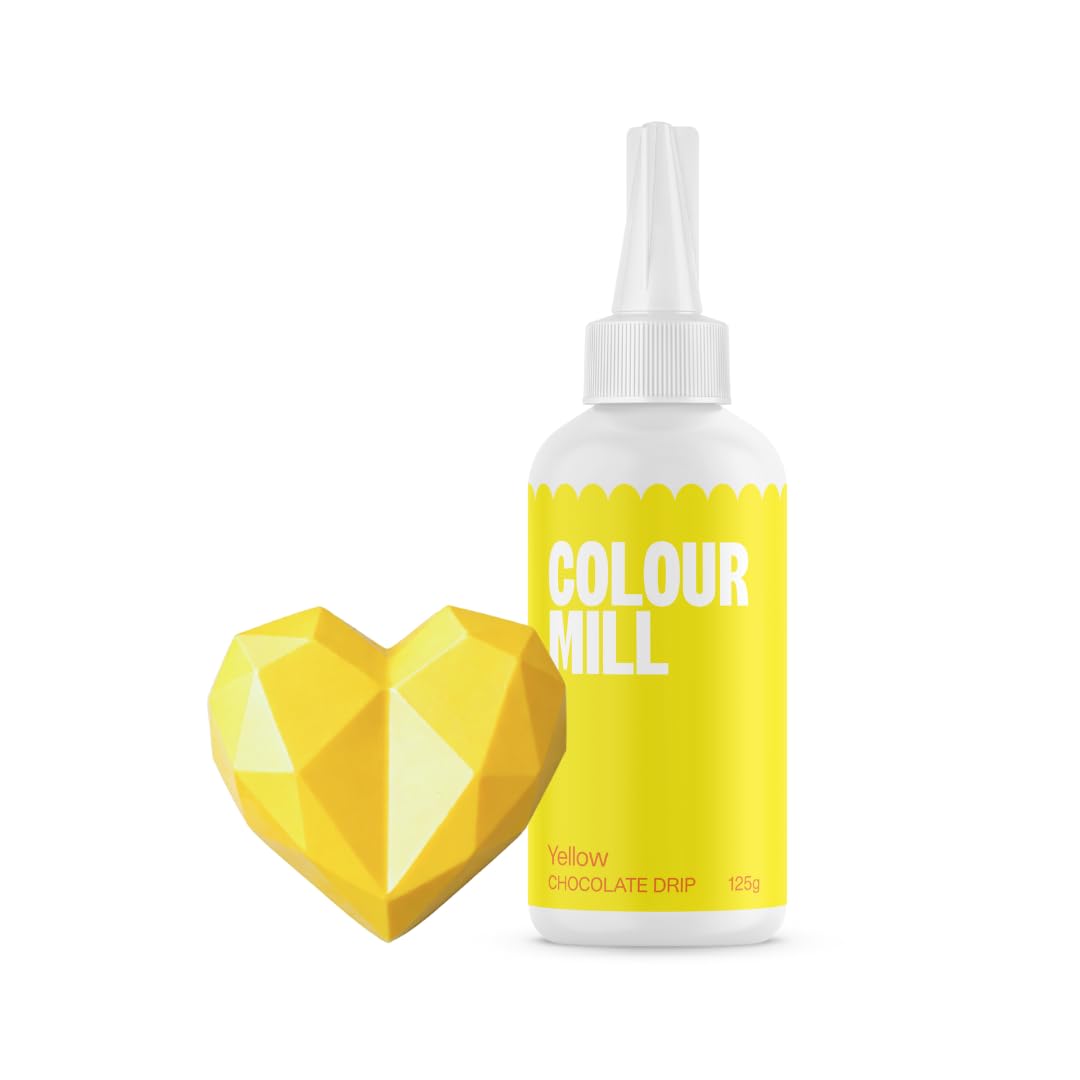 Colour Mill Choco Drip Yellow - Easy-Melt Chocolate Drizzle for Desserts | 125g