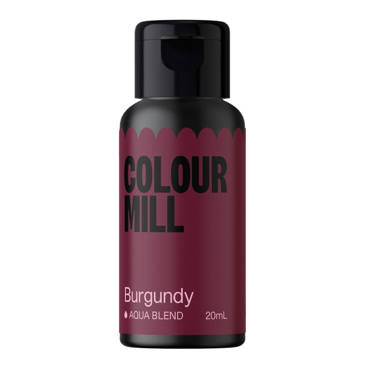 Colour Mill Aqua Blend Burgundy Food Colouring - Water-Based, Highly Concentrated, 20ml