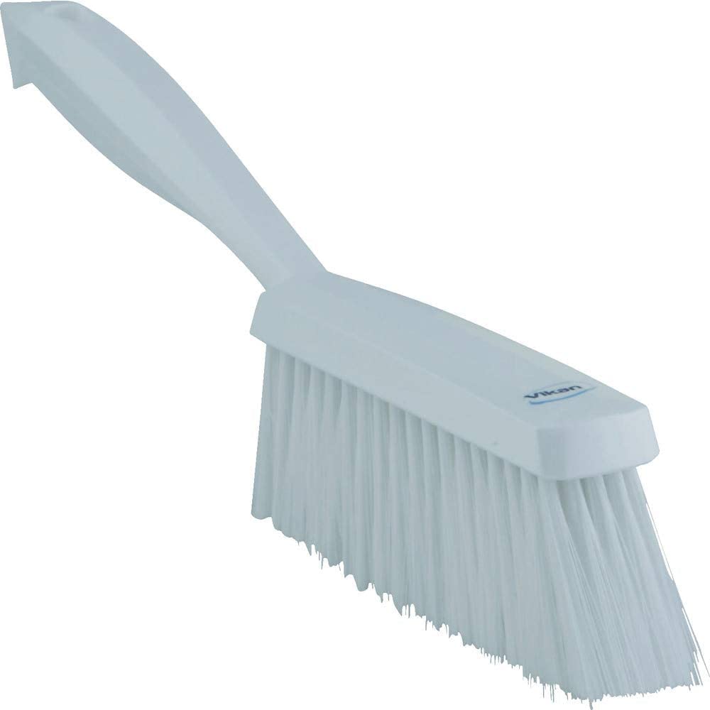Vikan Bench Brush - Soft Bristle Dusting & Floor Sweeping | Polypropylene Handle | White 1