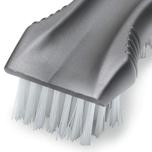 Addis Plastic Floor Scrub Brush with Scraper - Metallic Silver 3