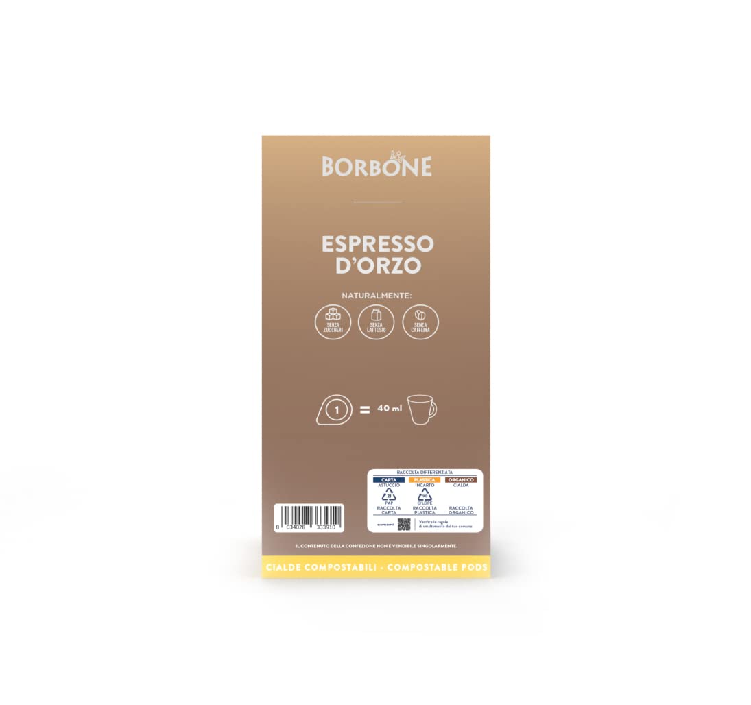 Caffè Borbone Barley Espresso - 72 Paper Pods, Caffeine-Free, Plant-Based 5