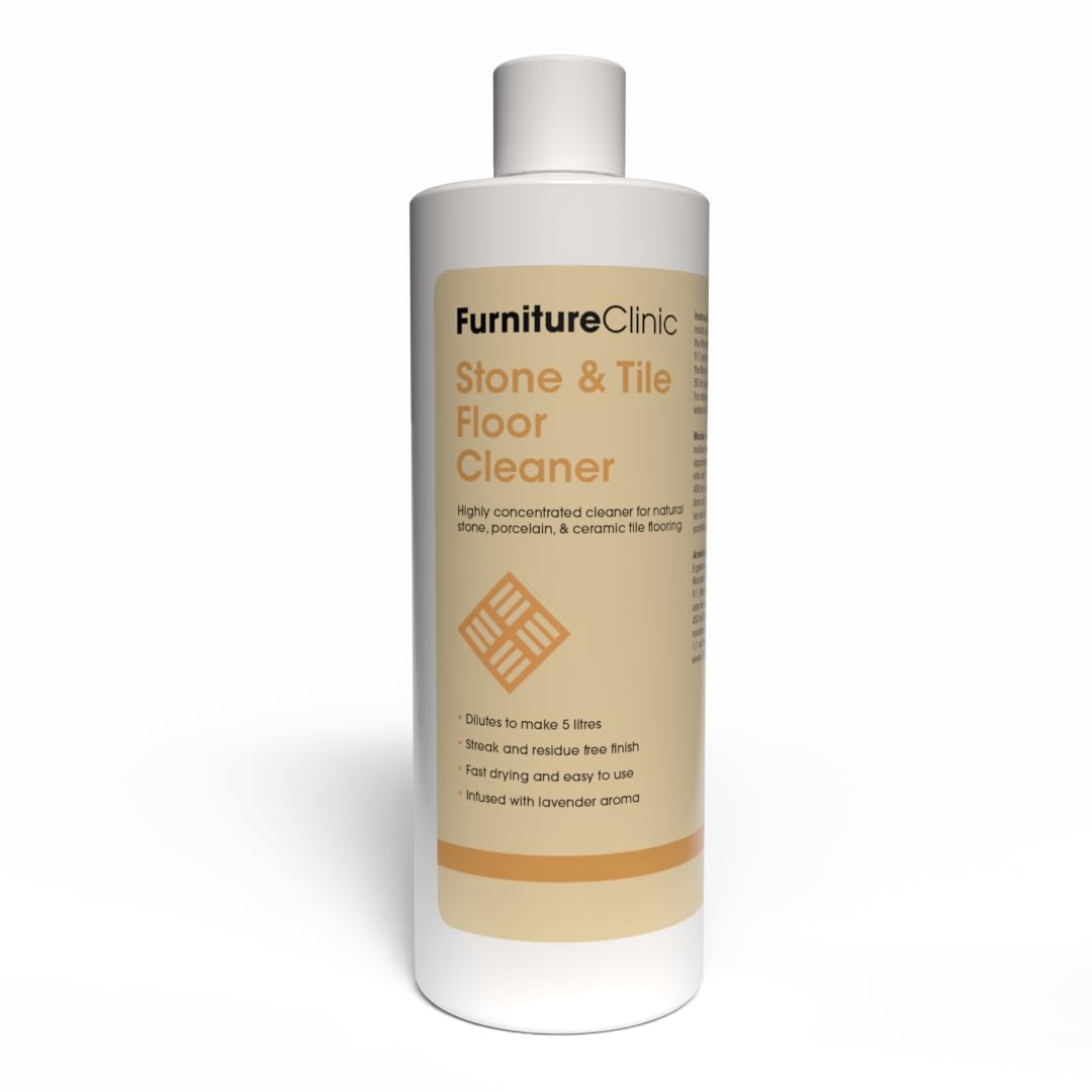 Furniture Clinic Stone & Tile Floor Cleaner - Concentrated Formula | Cleans 1000m² | Lemon Scent
