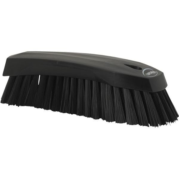 Vikan Handheld Scrubbing Brush - Multipurpose Cleaning | Hard Bristles | Black 2