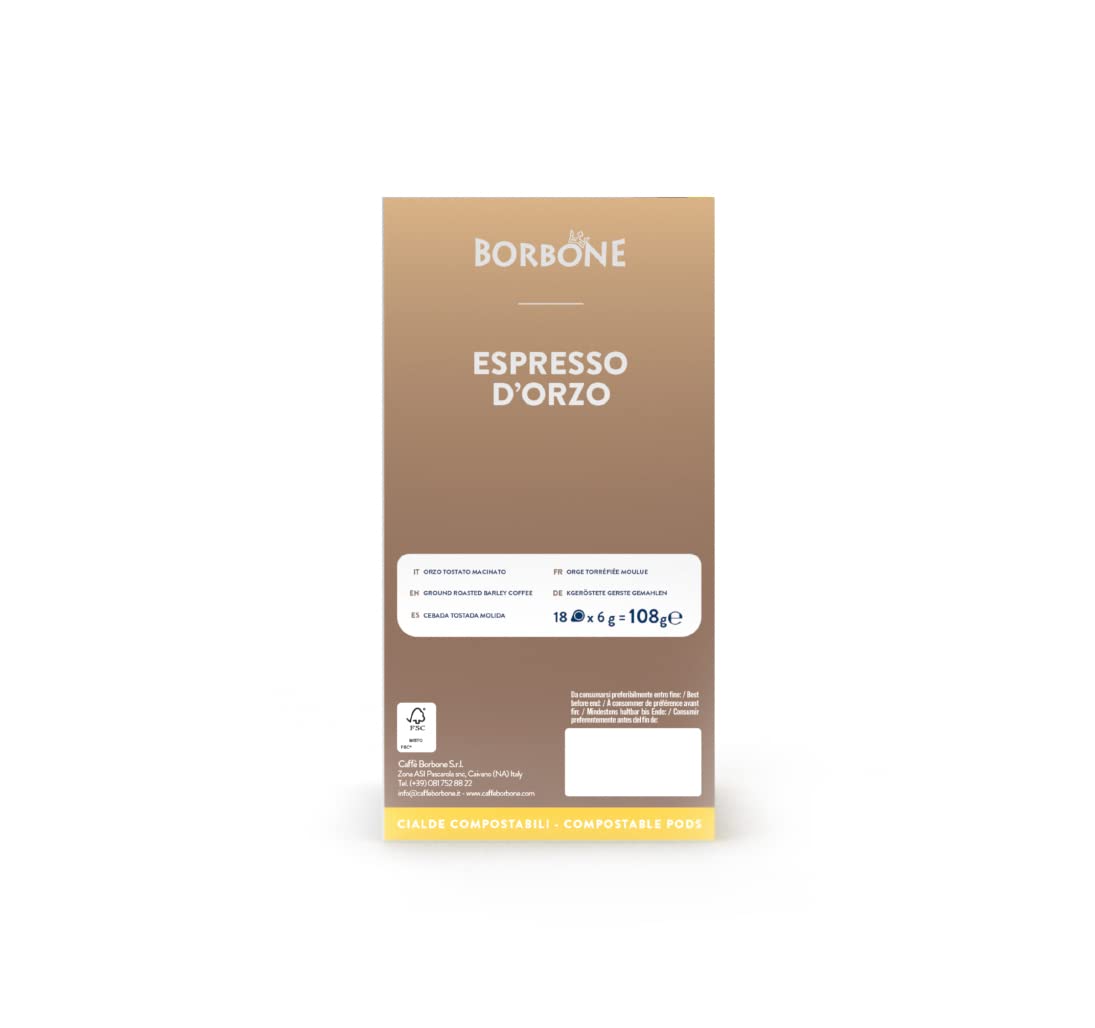 Caffè Borbone Barley Espresso - 72 Paper Pods, Caffeine-Free, Plant-Based 7