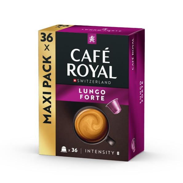 Café Royal Lungo Forte - 36 Nespresso Compatible Capsules | Intensity 8/10 | 100% Arabica