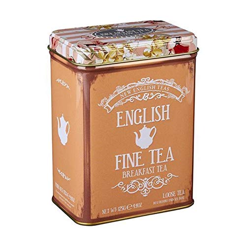 New English Teas English Breakfast Loose Leaf Tea - 125g Tin | Vintage Floral Design | Sri Lankan Origin 3