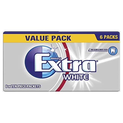 Wrigley's Extra White Sugar-Free Chewing Gum - Pack of 12 (10 count per pack)
