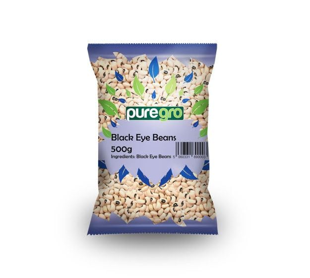 Puregro Black-Eyed Peas - 500g | Whole Legumes | Rich in Fiber & Protein 1