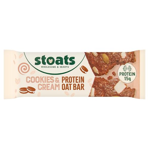 Stoats Cookies & Cream Protein Oat Bars - 16 Pack | High Protein & Fibre