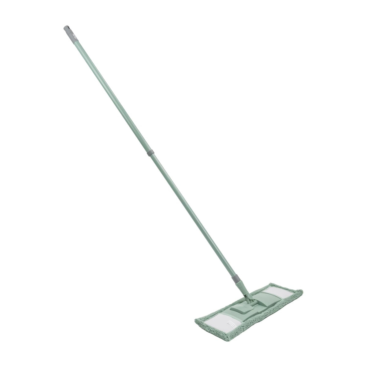 JVL Extended Microfibre Flat Mop with 2 Replacement Heads - Machine Washable, Telescopic Handle | Green 3