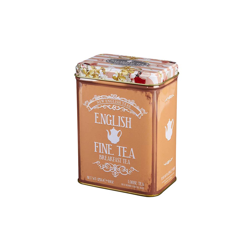 New English Teas English Breakfast Loose Leaf Tea - 125g Tin | Vintage Floral Design | Sri Lankan Origin 4