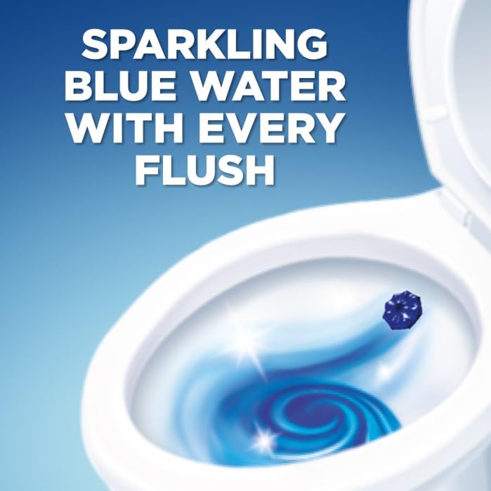 DUCK Fresh Discs Blue Toilet Cleaner Starter Kit - 5 Discs, Azure Lagoon Scent
