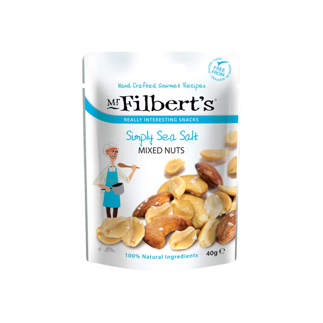 Mr Filbert's Simply Sea Salt Mixed Nuts - 40g Bags (Pack of 20) 1