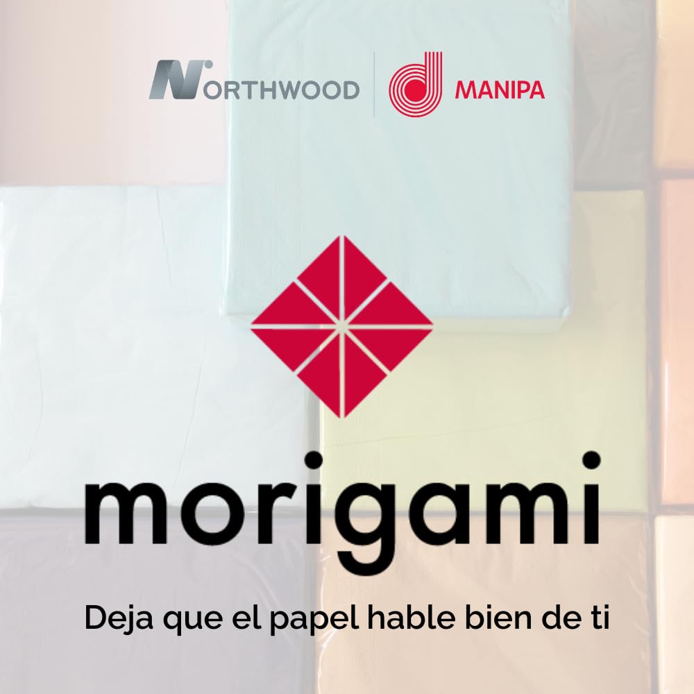MORIGAMI Napkins - 40 x 40 cm, 2-Ply, 1/4 Fold, Black, Pack of 100 7