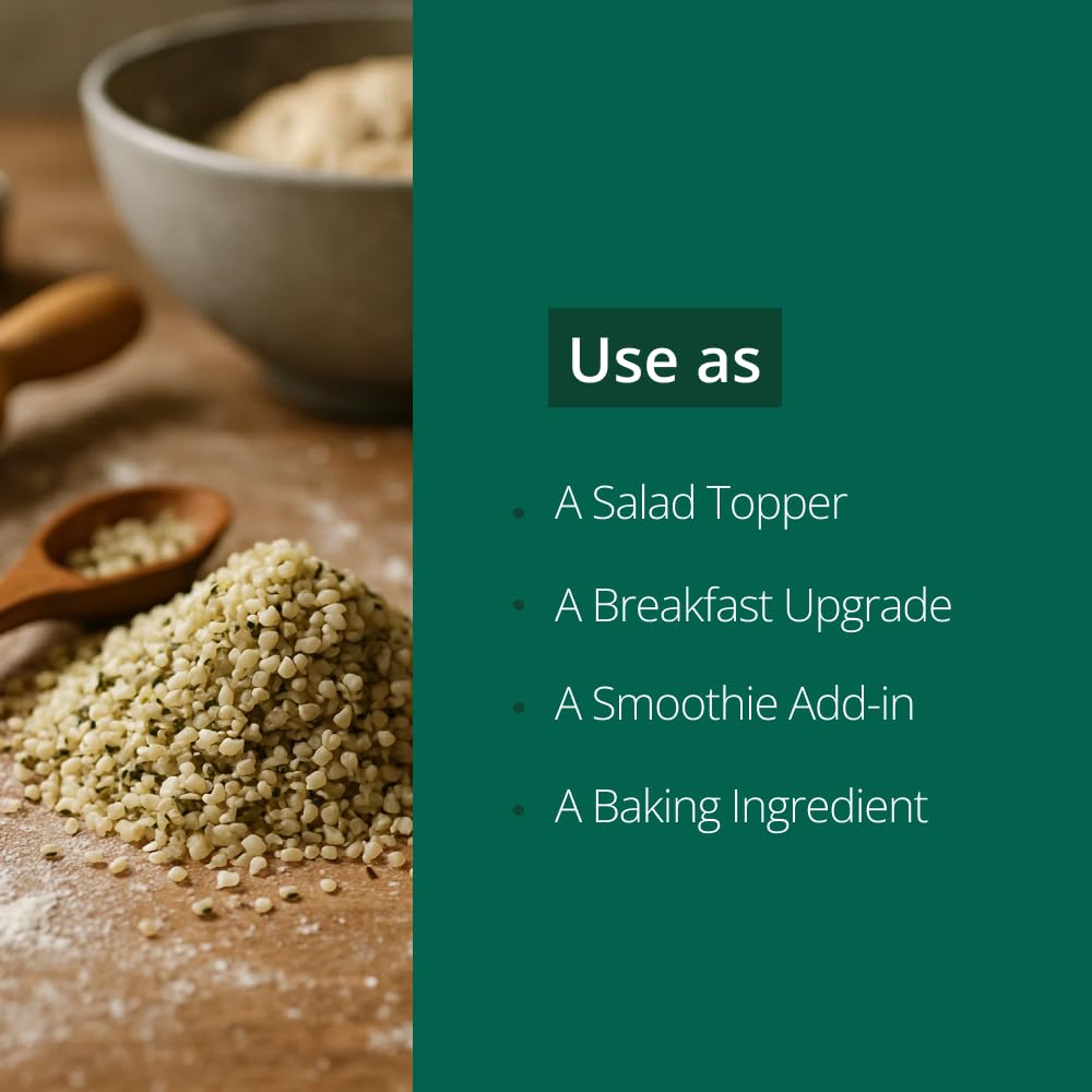 Intenson Hulled Hemp Seeds - 1000g | High Protein | Essential Fatty Acids 5
