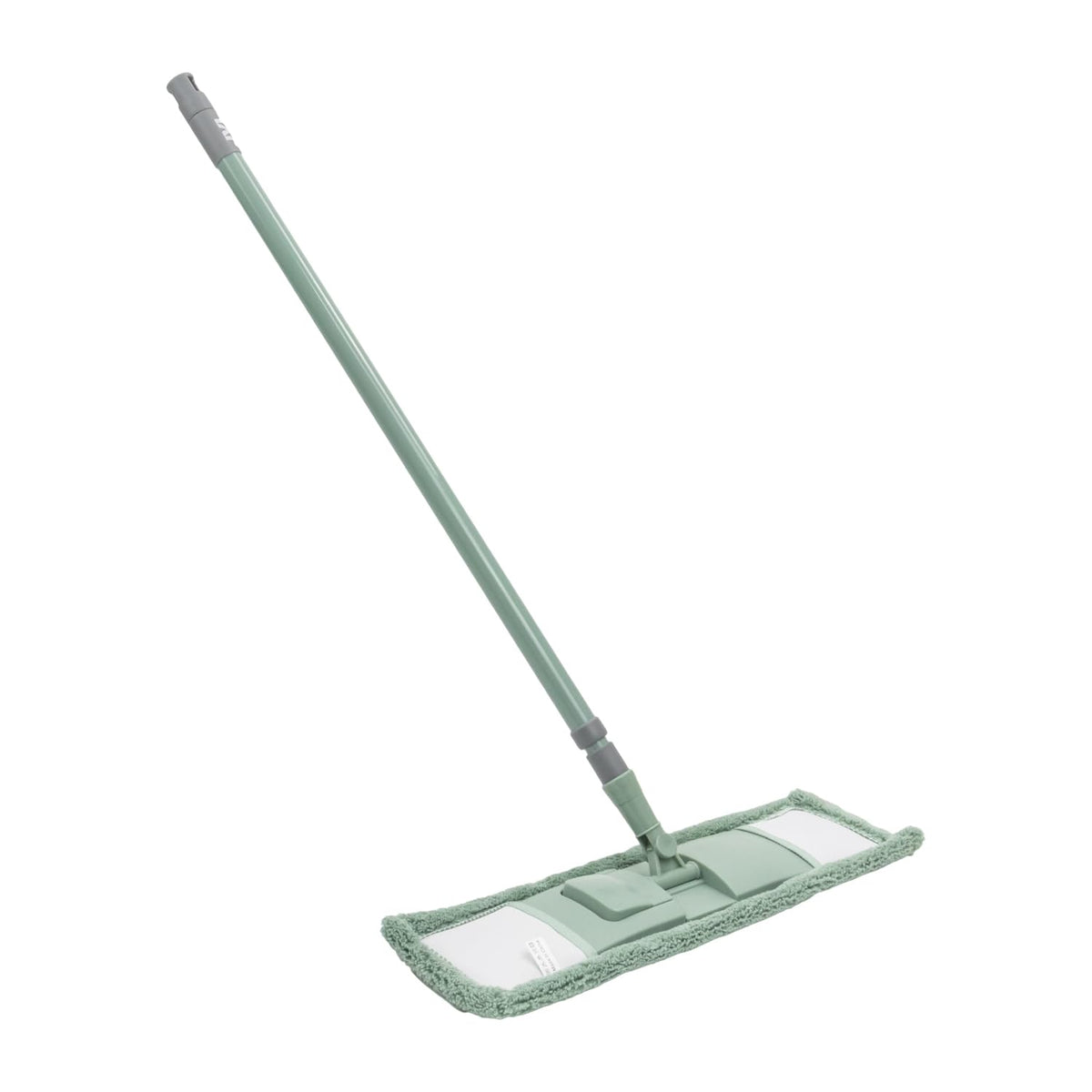 JVL Extended Microfibre Flat Mop with 2 Replacement Heads - Machine Washable, Telescopic Handle | Green 4