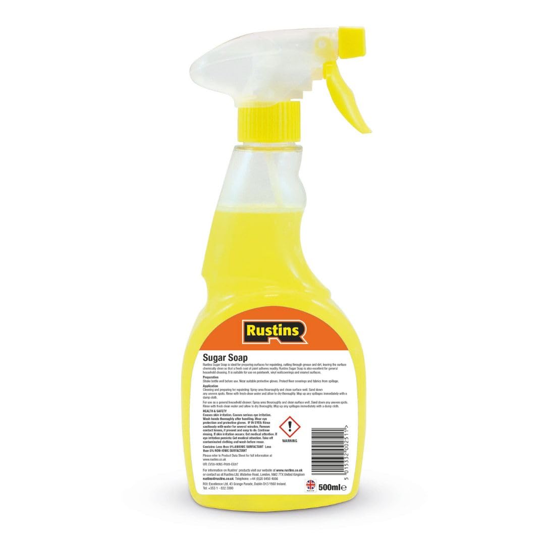 RUSTINS Sugar Soap Spray - All Purpose Cleaner, Concentrated, Unscented | 500 ml 2