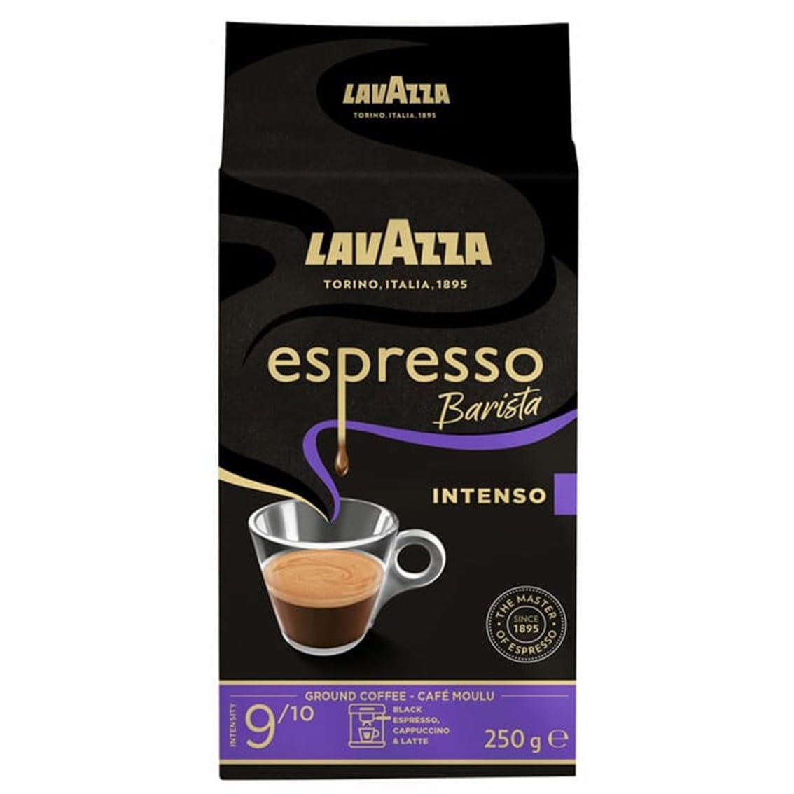 Lavazza Espresso Barista Intenso Ground Coffee - 250g (Pack of 4) | Cocoa & Wood Notes | Intensity 9/10 4