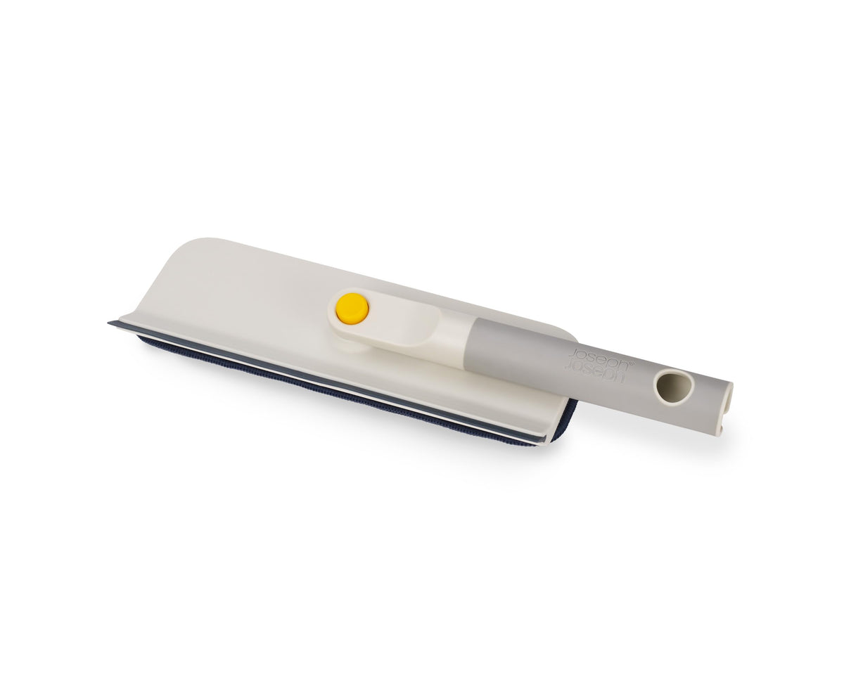 Joseph Joseph CleanTech Bathroom Cleaning Brush - Microfibre Pad & Silicone Squeegee | 362mm Length
