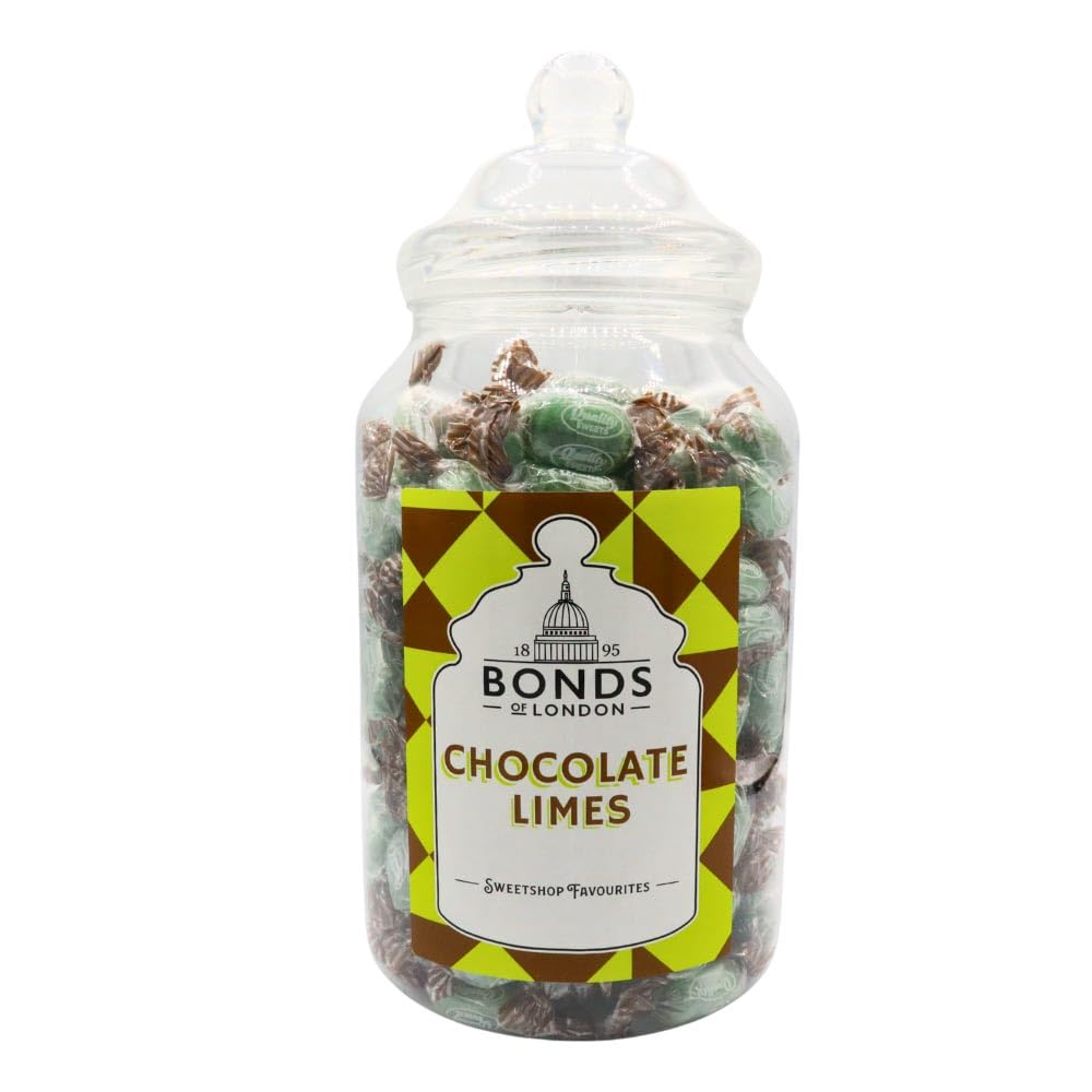 Bonds of London Chocolate Limes Jar - Retro Sweet Treat | 1.7 Kg