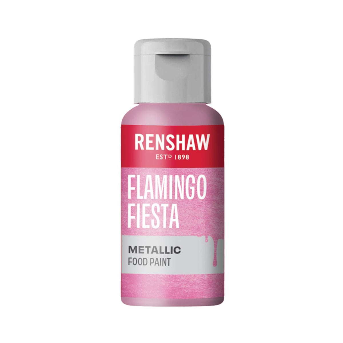 Renshaw Edible Metallic Food Paint - Flamingo Fiesta Pink, 20g 1