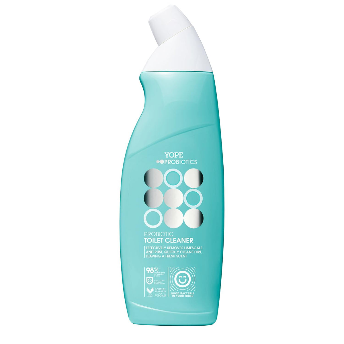 Yope Natural Toilet Cleaner - Removes Limescale & Rust, Probiotics | 750ml Lemon Gel