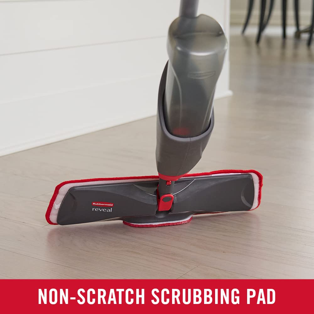 Rubbermaid Microfiber Reveal Spray Mop Floor Cleaning Kit - Removes 99% of Dust & Allergens | Multi-Surface Use | Includes 3 Pads 4