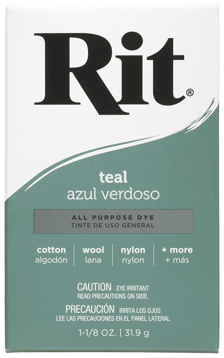 NAKOMA PRODUCTS Rit Powder Dye - Vibrant Teal Color for Fabric & More | 31.9g Powder 1