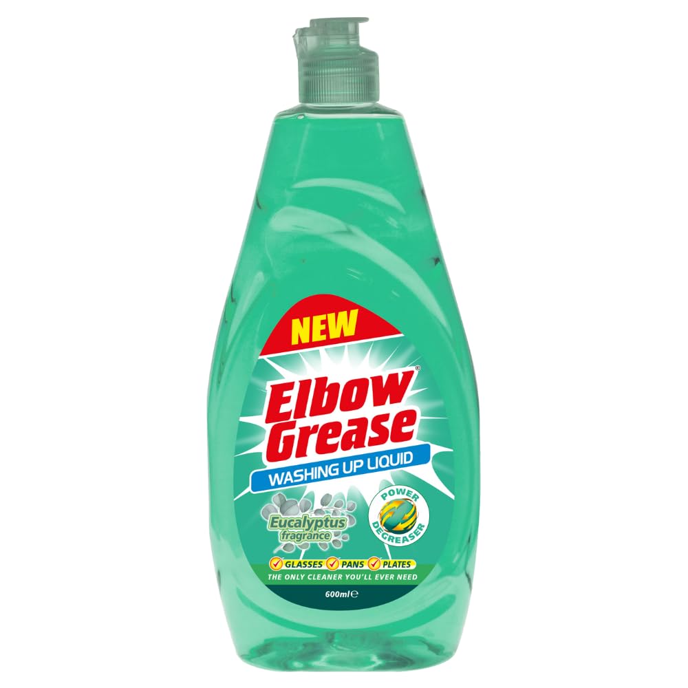 Elbow Grease Washing-Up Liquid - Power Degreaser | 600ml | Eucalyptus Scent