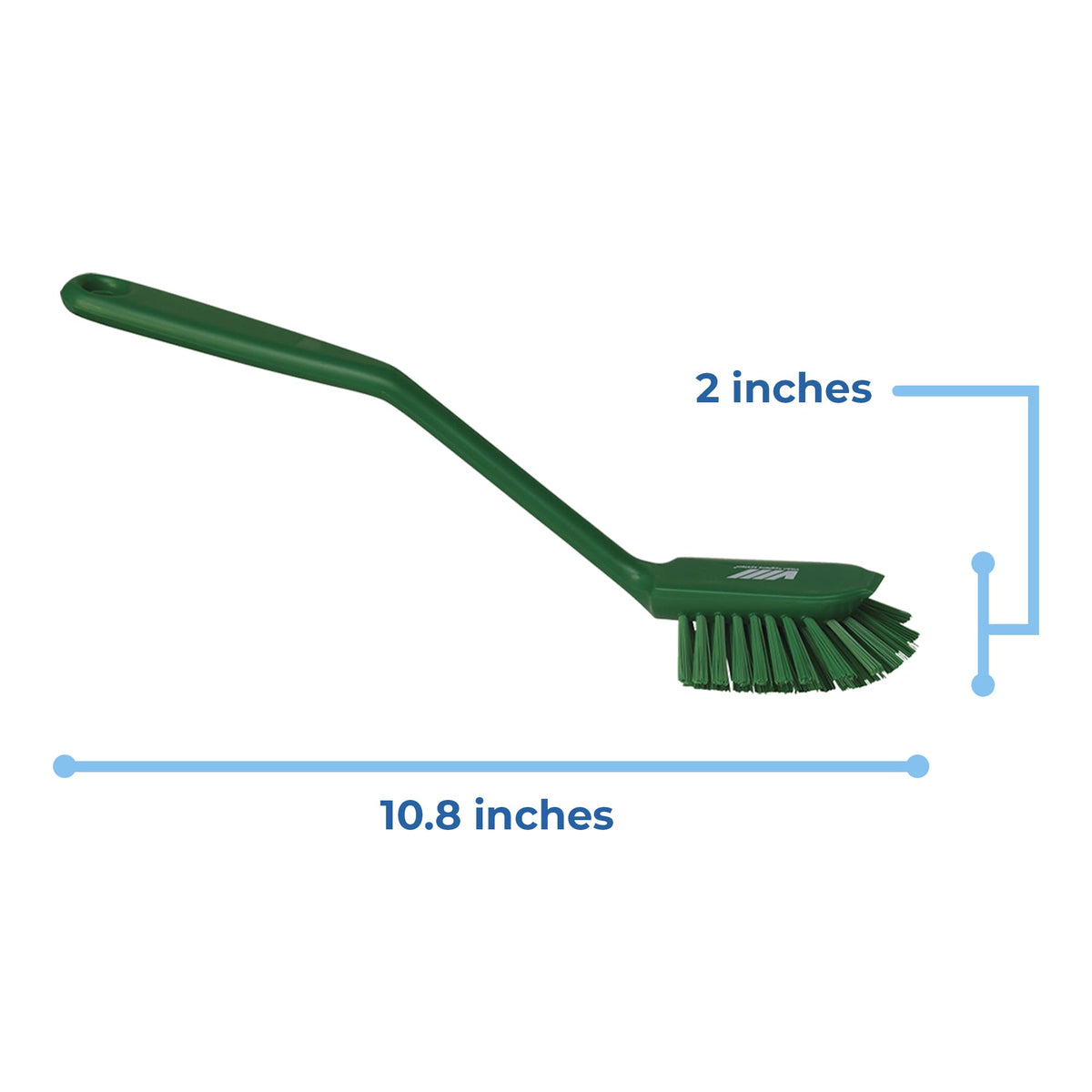 Vikan Dish Brush with Scraping Edge - Medium, Green, 280mm 3