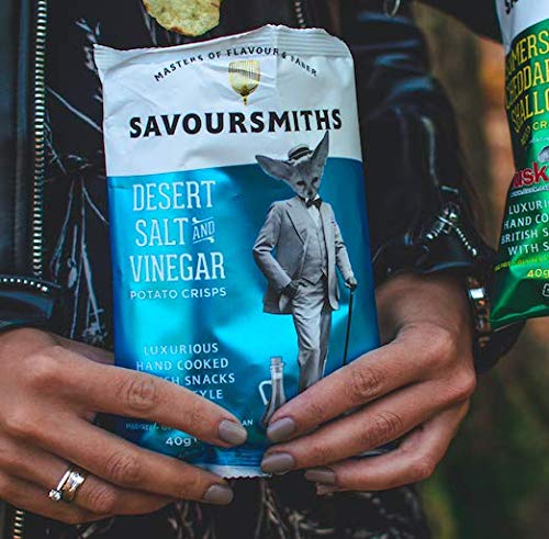 SAVOURSMITHS Desert Salt & Vinegar Crisps - Vegetarian, Vegan, Gluten-Free | 3 x 150g
