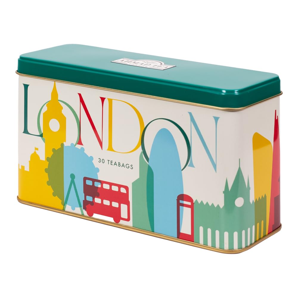 Ahmad Tea English Breakfast Tea - 30 Individually Wrapped Teabags in London Skyline Caddy 2