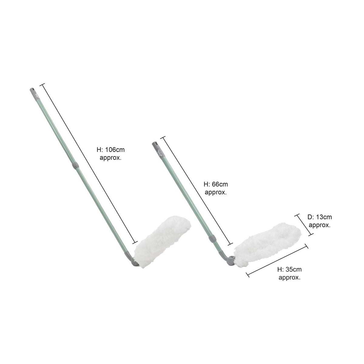 JVL Extendable Microfibre Duster - Telescopic Handle, 270° Rotating Head | Grey 5