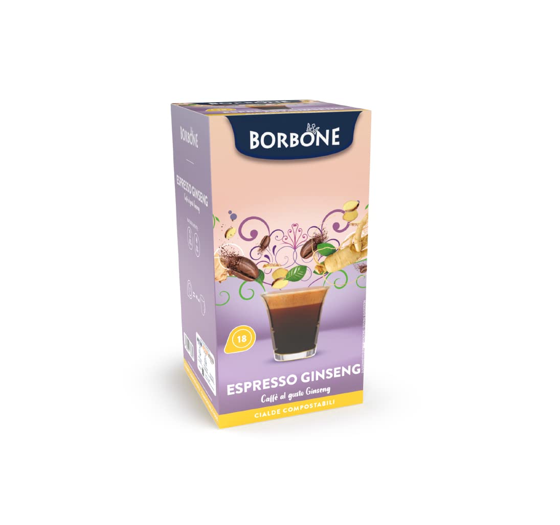 Caffè Borbone Espresso Ginseng - 72 Pods | Compatible with ESE Systems | Italian Coffee Blend